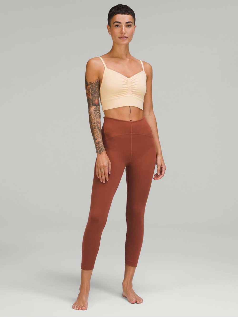 Lululemon Nulu Front-Gather Yoga Bra *Light Support, B/C Cup Prosecco